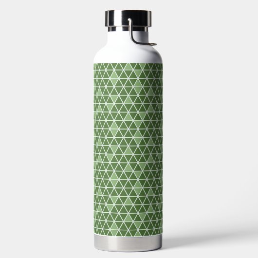 Green Triangles Pattern Water Bottle ウォーターボトル (左面)
