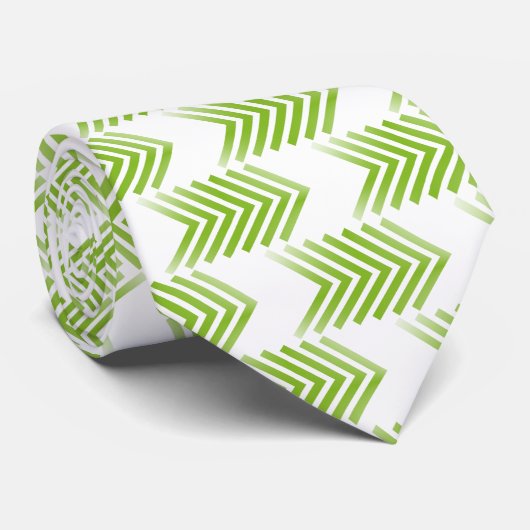 Green Tribal Arrow Pattern ネクタイ (ロール)