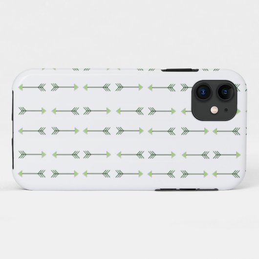 Green Tribal Arrow Pattern Case-Mate iPhoneケース (裏面(横))