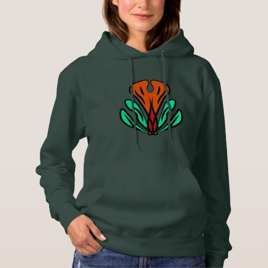 Green Tribal Hoodie パーカ (正面)