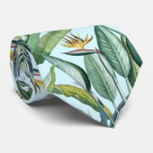 Green Tropical Jungle Banana Tree Strelitzia   ネクタイ (ロール)