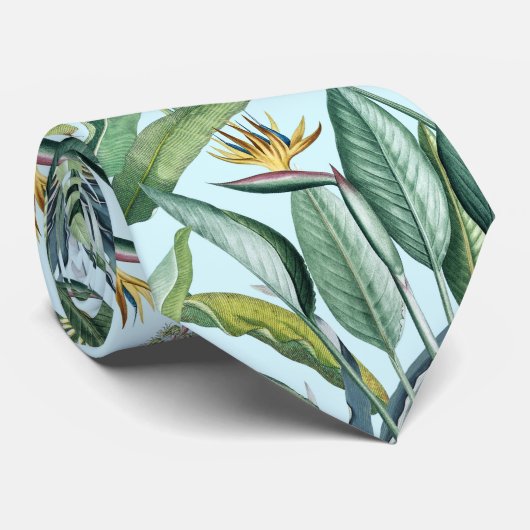 Green Tropical Jungle Banana Tree Strelitzia ネクタイ (ロール)