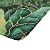 Green Tropical Leaves Housewarming Gift カッティングボード (角)