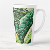Green Tropical Leaves Housewarming Gift カフェラテマグ (右)