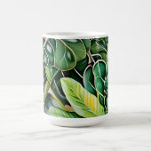 Green Tropical Leaves Housewarming Gift コーヒーマグカップ (中央)