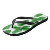 Green Tropical Palm Leaf Pattern ビーチサンダル (アングル)