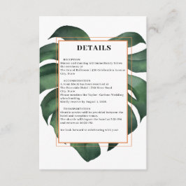 Green Tropical Palm Leaves Deatils エンクロージャーカード