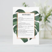 Green Tropical Palm Leaves Deatils エンクロージャーカード (スタンド正面)