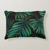 Green tropical palm leaves. Seamless pattern graph アクセントクッション (正面)