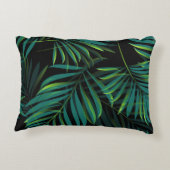 Green tropical palm leaves. Seamless pattern graph アクセントクッション (裏面)