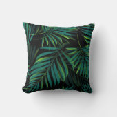 Green tropical palm leaves. Seamless pattern graph クッション (正面)