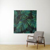 Green tropical palm leaves. Seamless pattern graph タペストリー (インサイチュ)