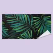 Green tropical palm leaves. Seamless pattern graph バスタオル (バスタオル)