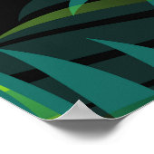 Green tropical palm leaves. Seamless pattern graph ポスター (角)