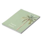 Green Tropical Palm Tree ノートパッド (回転)