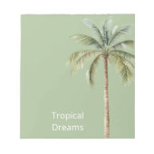Green Tropical Palm Tree ノートパッド (正面)
