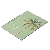 Green Tropical Palm Tree ノートブック (左側)
