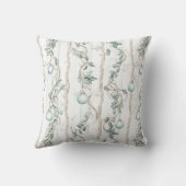 Green Tropical Palm Trees Christmas クッション (裏面)