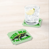 Green Turtle - Kiss Me I'm Irish ペーパーコースター (インサイチュ)