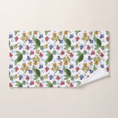 Green Turtles And Yellow Fish バスタオルセット (ハンドタオル)