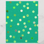Green Twisty Polka Dot Spiral 2-Sided Scrap Paper (正面)
