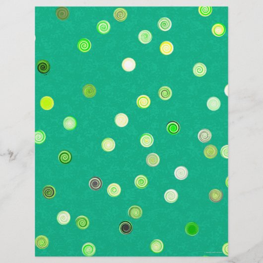 Green Twisty Polka Dot Spiral 2-Sided Scrap Paper (裏面)