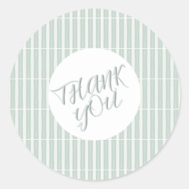 Green Unique Stripes ラウンドシール