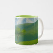 Green Valley Tree Accent Mug ツートーンマグカップ (正面右)