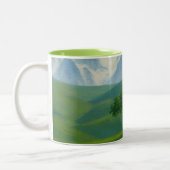 Green Valley Tree Accent Mug ツートーンマグカップ (左)