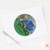 Green Varsity 2018卒業クラス写真 ラウンドシール (封筒)