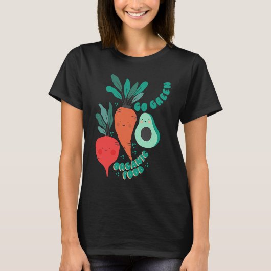 Green Vegan Plastic Free Save Earth  2 Tシャツ (正面)
