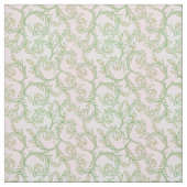 Green Vine Pattern Decorative Textile Fabric ファブリック (見本)