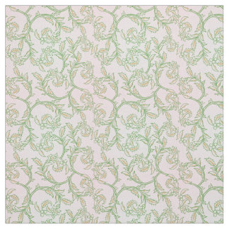 Green Vine Pattern Decorative Textile Fabric ファブリック