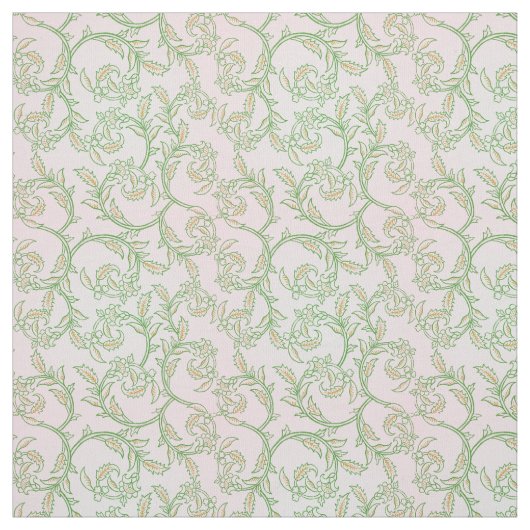 Green Vine Pattern Decorative Textile Fabric ファブリック (見本)