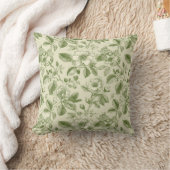 Green Vintage Botanical Toile Pattern クッション (ブランケット)