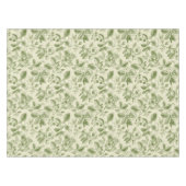 Green Vintage Botanical Toile Pattern テーブルクロス (正面(横))