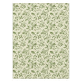 Green Vintage Botanical Toile Pattern テーブルクロス (正面)