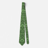 Green vintage damask pattern ネクタイ (正面)