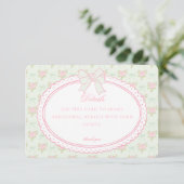 Green Vintage Fancy Floral Details Card Invite エンクロージャーカード (スタンド正面)