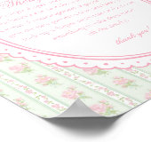 Green Vintage Fancy Floral Diaper Thoughts Baby ポスター (角)