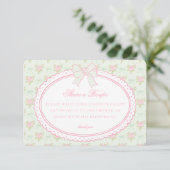 Green Vintage Fancy Floral Share Recipe エンクロージャーカード (スタンド正面)