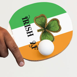 Green Vintage Shamrock Irish AF St Patrick's Day 卓球ラケット