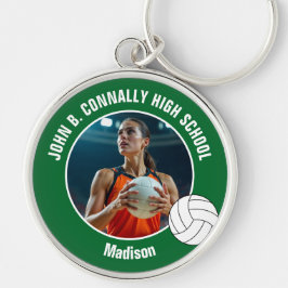 Green Volleyball Player Photo Keepsake キーホルダー