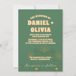 Green VosvosのミニマルQrコー結婚ド 招待状