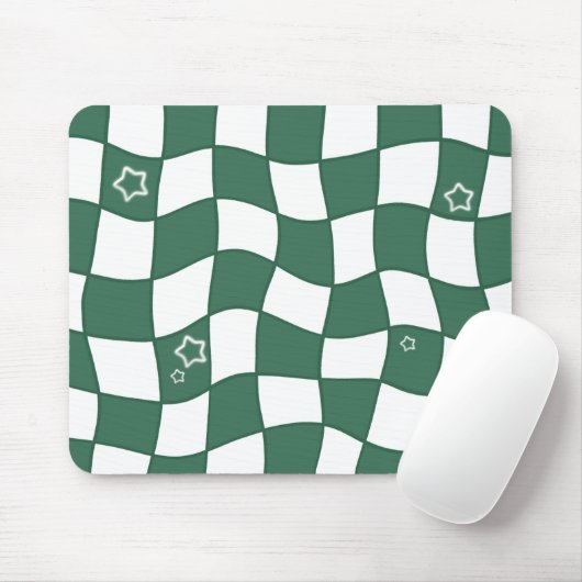 Green Warped Design Mousepad マウスパッド (マウス)