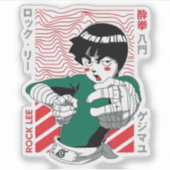 💪 Green Warrior Sticker – Anime-Inspired Ninja Vi シール (正面)