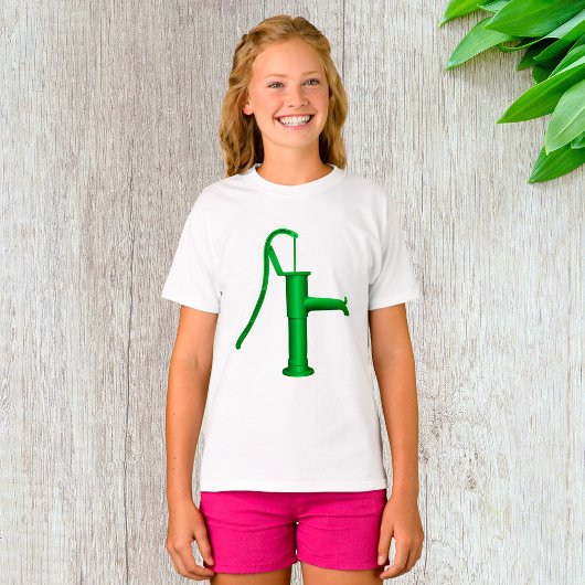 Green Water Pump Girls T-Shirt Tシャツ