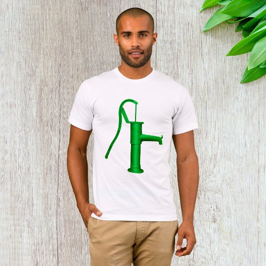 Green Water Pump Mens T-Shirt Tシャツ