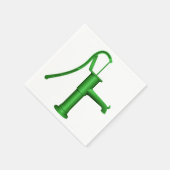 Green Water Pump Paper Napkins スタンダードカクテルナプキン (角)