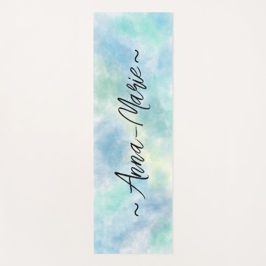 Green watercolor ヨガマット (正面)